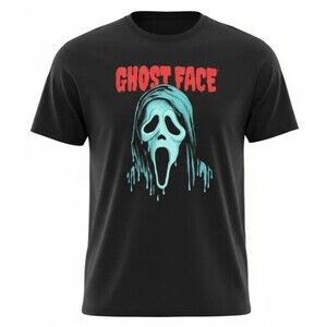 Ghost Face Graphic Tee Mens 2X Black Scream Ghost Pop Culture Movie Halloween